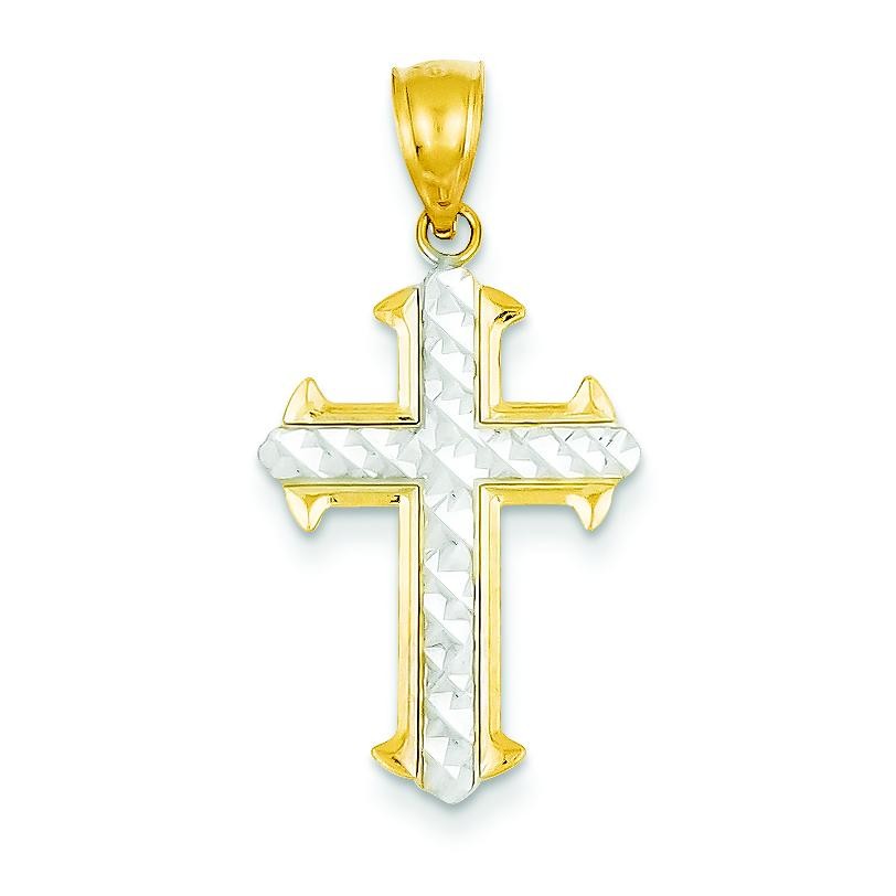 Budded Cross in 14k Yellow Gold