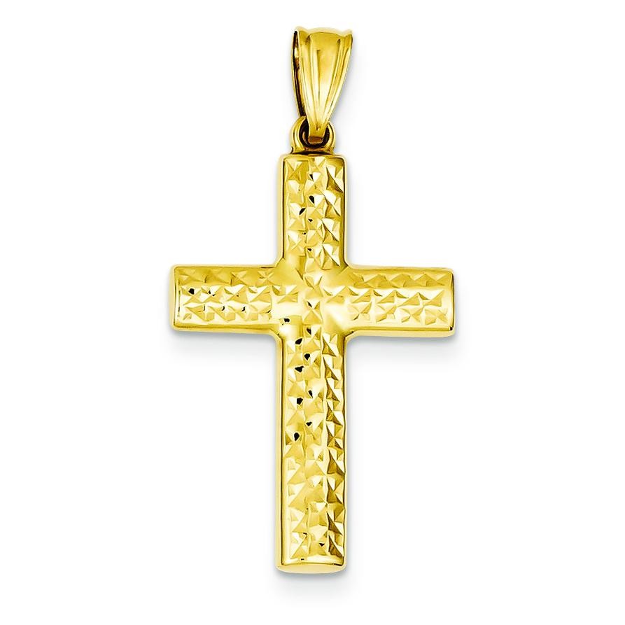 Reversible Cross Pendant in 14k Yellow Gold