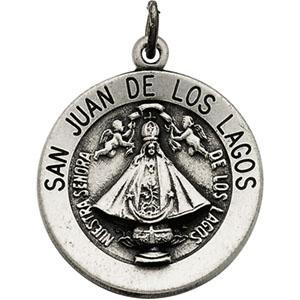 San Juan Los Lagos Medal 18 Inch Chain in Sterling Silver