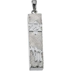 Mezuzah Pendant in Sterling Silver