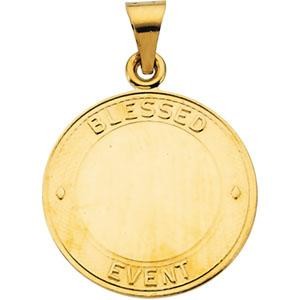 Blessed Event Pendant in 14k Yellow Gold
