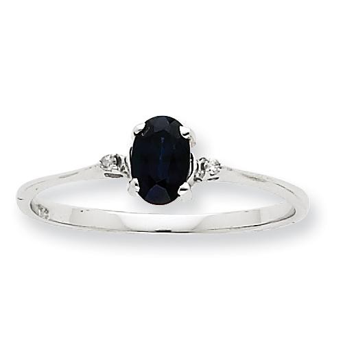 Diamond Sapphire Birthstone Ring