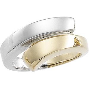 Bypass Ring in 14k White Gold