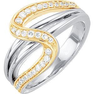 Diamond Ring in 14k Two-tone Gold 