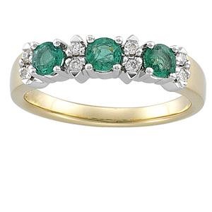Diamond Gemstone Anniversary Rings  (0.1 Ct. tw.) (0.1 Ct. tw.)