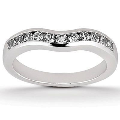 Round Diamond Cut Engagement Band in 14K Yellow Gold