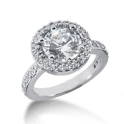Round Diamond Engagement Ring in 14K Yellow Gold