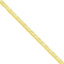 Anchor Link Anklet in 14k Yellow Gold