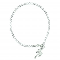 Palm Tree Anklet in Sterling Silver