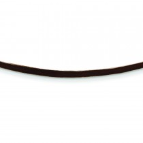 2mm 16 inch Brown Leather Cord in 14k Yellow Gold