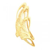 Abstract Leaf Brooch in 14k Yellow Gold