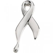 Ribbon Of Tears Lapel Pin in Sterling Silver