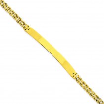 Two Strand Rope ID Bracelet in 14k Yellow Gold