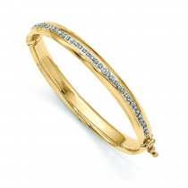 Hinged Baby Bangle in 14k Yellow Gold 