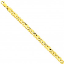 9mm Hand Link Bracelet in 14k Yellow Gold