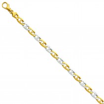 Polished Fancy Link Bracelet in 14k Yellow Gold