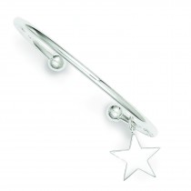 Star Bangle Bracelet in Sterling Silver