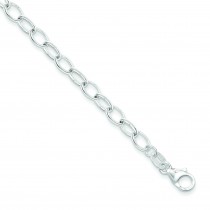 Polished Fancy Link Bracelet in Sterling Silver