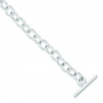 Polished Fancy Link Bracelet in Sterling Silver