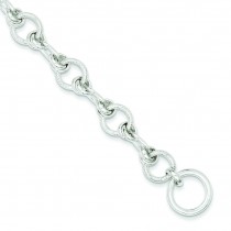 Fancy Link Toggle Bracelet in Sterling Silver