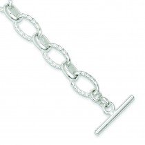 Fancy Link Toggle Bracelet in Sterling Silver
