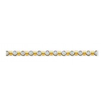AA Diamond Tennis Bracelet in 14k Two-tone Gold 