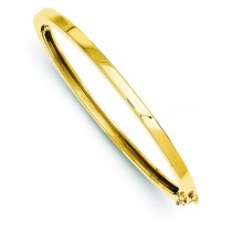 Solid Hinged Bangle Bracelet in 14k Yellow Gold