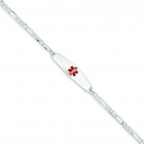 Medical Jewelry Bracelet in 14k White Gold