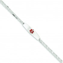 Medical Jewelry Bracelet in 14k White Gold