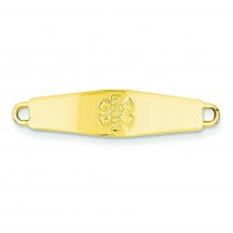 Medical Jewelry ID Plate in 14k Yellow Gold