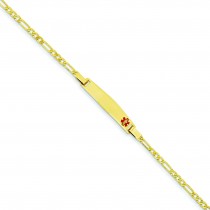 Medical Jewelry Children Bracelet in 14k Yellow Gold