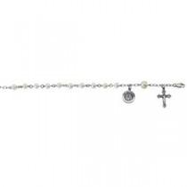 Communion Rosary Bracelet in Sterling Silver