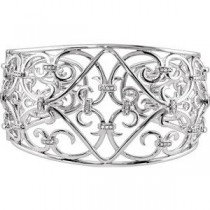 Inch Diamond Cuff Bracelet in Sterling Silver (0.33 Ct. tw.)