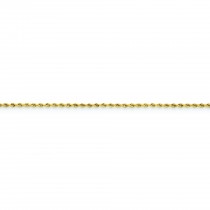 14k Yellow Gold 6 inch 1.75 mm Handmade Diamond-cut Rope Chain Bracelet
