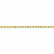 14k Yellow Gold 8 inch 2.50 mm Handmade Diamond-cut Rope Chain Bracelet