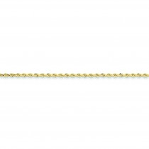 10k Yellow Gold 8 inch 2.25 mm  Rope Chain Bracelet