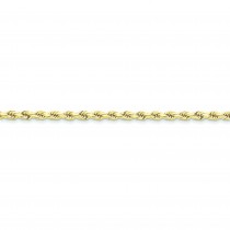 10k Yellow Gold 8 inch 3.50 mm Handmade Rope Chain Bracelet