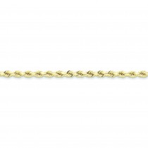 10k Yellow Gold 8 inch 4.00 mm Handmade Rope Chain Bracelet