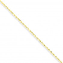 10k Yellow Gold 16 inch 0.80 mm Rope Choker Necklace