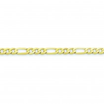 10k Yellow Gold 8 inch 5.25 mm Light Figaro Chain Bracelet