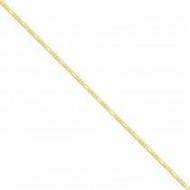 14k Yellow Gold 7 inch 2.75 mm Flat Figaro Chain Bracelet