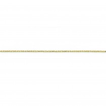 14k Yellow Gold 6 inch 1.20 mm Machine Made Diamond-cut Rope Chain Bracelet