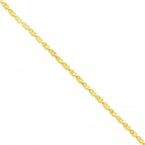14k Yellow Gold 7 inch 4.00 mm Marquise Fancy Chain Bracelet