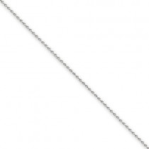 14k White Gold 16 inch 0.80 mm Diamond-cut Spiga Choker Necklace