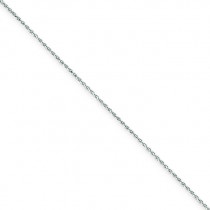 14k White Gold 6 inch 1.20 mm Diamond-cut Spiga Chain Bracelet