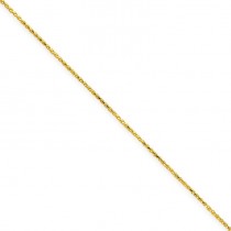 14k Yellow Gold 6 inch 1.20 mm Diamond-cut Spiga Chain Bracelet