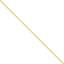 14k Yellow Gold 7 inch 1.40 mm Diamond-cut Spiga Chain Bracelet