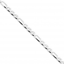 Sterling Silver 7 inch 5.50 mm Figaro Chain Bracelet
