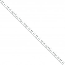 Sterling Silver 7 inch 3.75 mm  Anchor Chain Bracelet