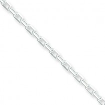 Sterling Silver 8 inch 2.20 mm Fancy Cable Chain Bracelet